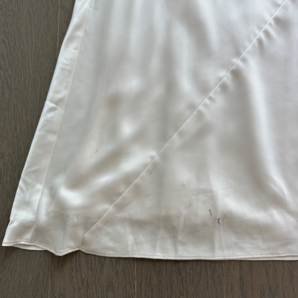 Reformation CIANA Satin Long Sleeve Maxi Dress Wedding Bridal FIOR DI LATTE Sz 2 - Picture 5 of 15